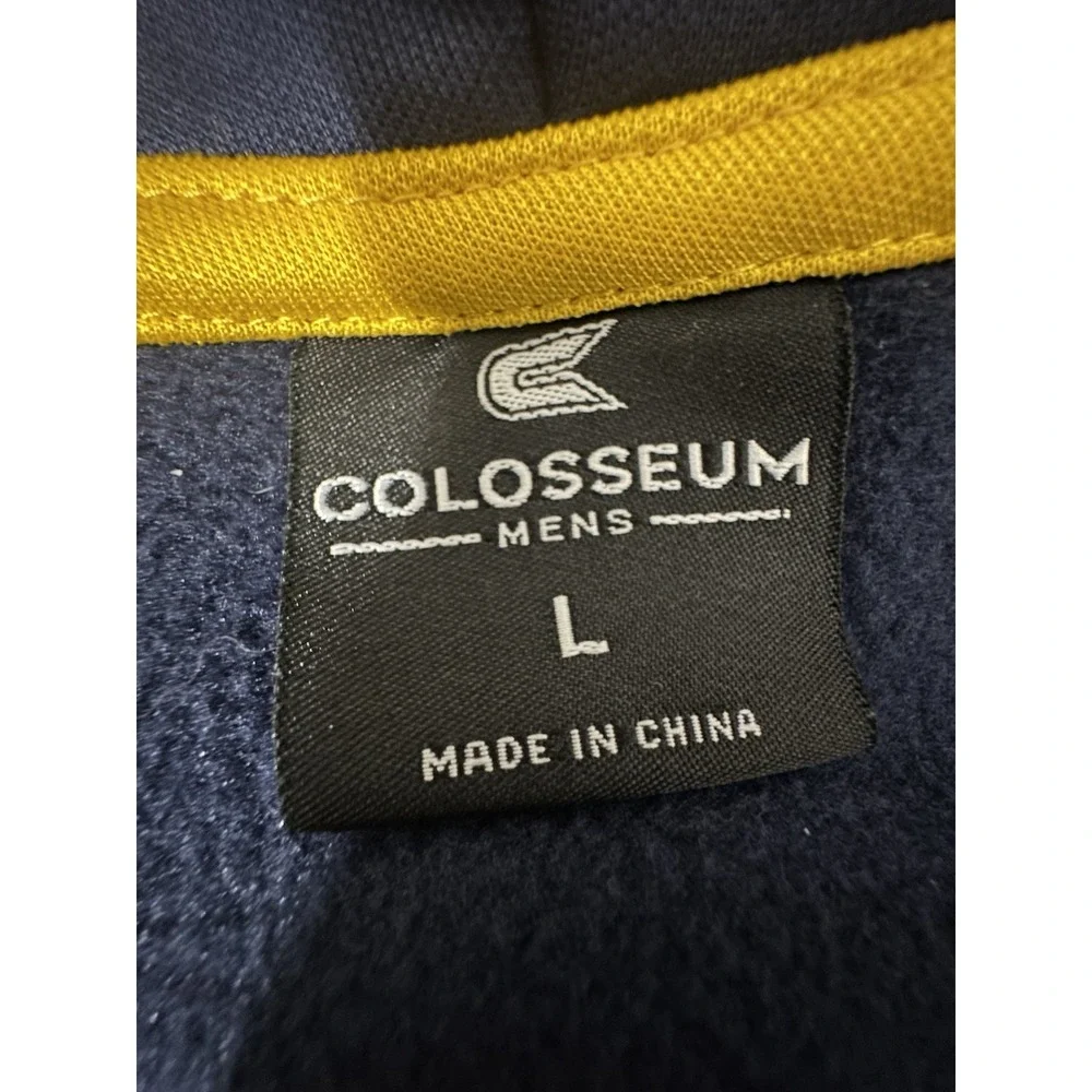 West Virginia Mountaineers Colosseum Full Zip Sweater Mens Large Blue Yellow
